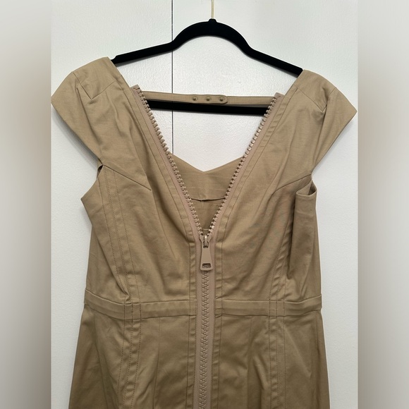NEW BYRON LARS zipback cap sleeve dress in color dune - Picture 6 of 8